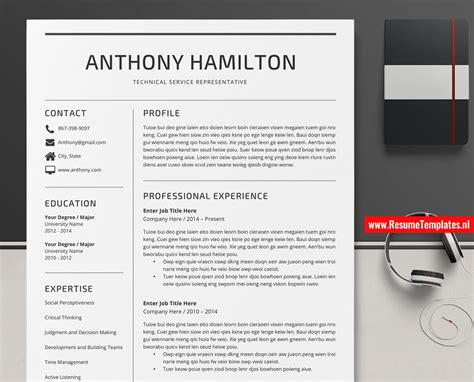 Free Minimalist Resume Template Word