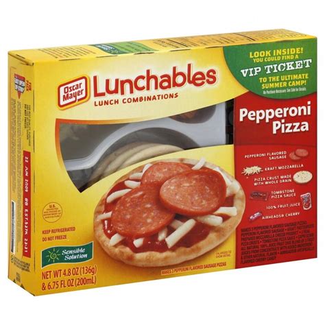 Lunchables Pizza; cold sauce, unmelted cheese, yet so delicious : nostalgia