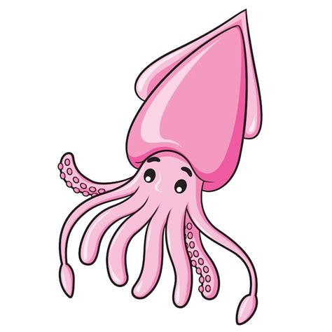 Premium Vector | Squid Cartoon