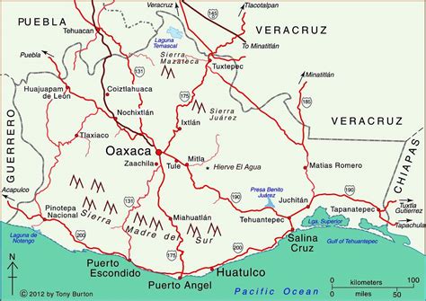 Oaxaca State Mexico Map | Images and Photos finder