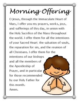 Morning Offering Prayer by Bolton's Boutique | Teachers Pay Teachers