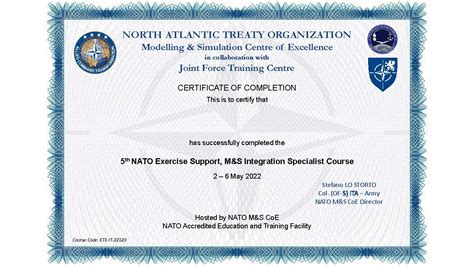 Army Certificate Of Completion Template