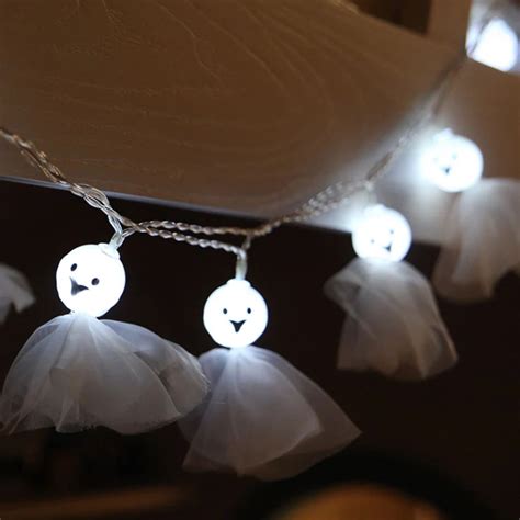 Ghost Light String Halloween Decoration Props Outdoor Garden LED Light String Christmas Lantern ...