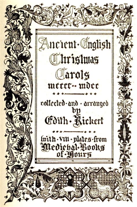 Ancient English Christmas Carols - Introduction