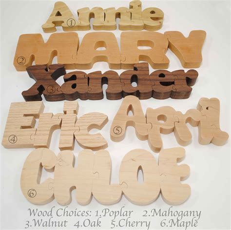 Wood Name Puzzle - Wall Woodworks Company