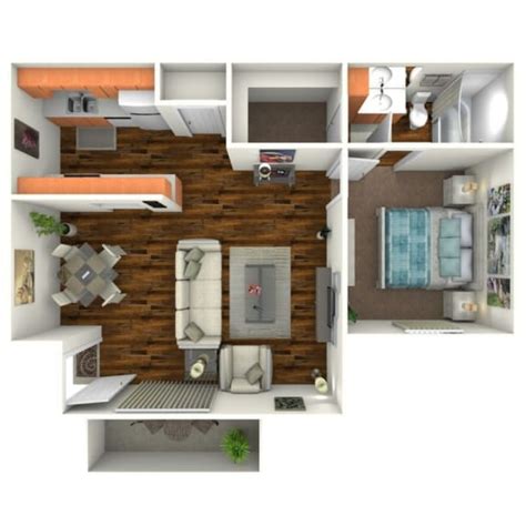 Floor Plans of Midtown on Seneca in Tucson, AZ