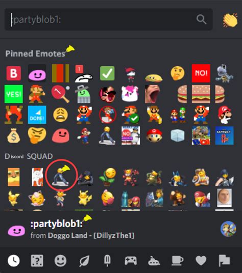 Pinned Emojis tab – Discord