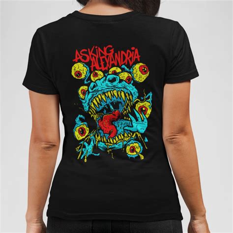 Asking Alexandria Band T-Shirt, Asking Alexandria Artwork Black Tee ...