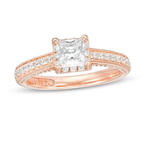 Zales Private Collection 1-1/2 CT. T.W. Certified Princess-Cut Diamond Frame Engagement Ring in ...