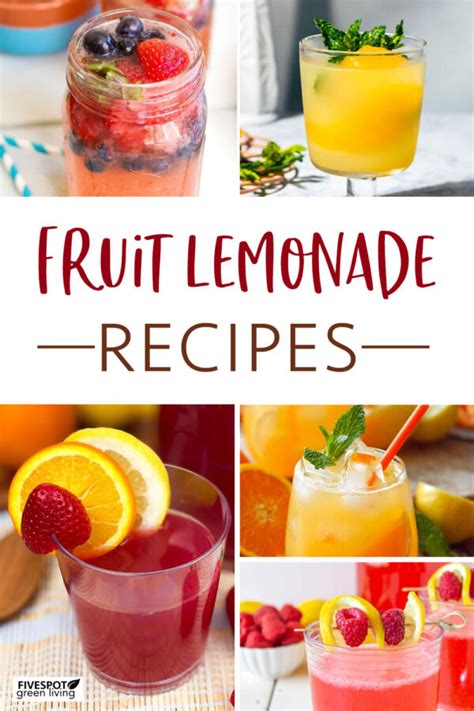 Fruit Lemonade Recipes - Five Spot Green Living