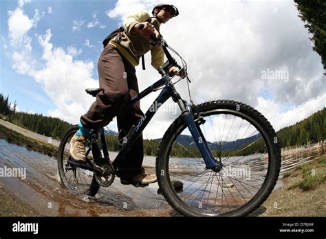 Mountain biking in Canada Stock Photo - Alamy