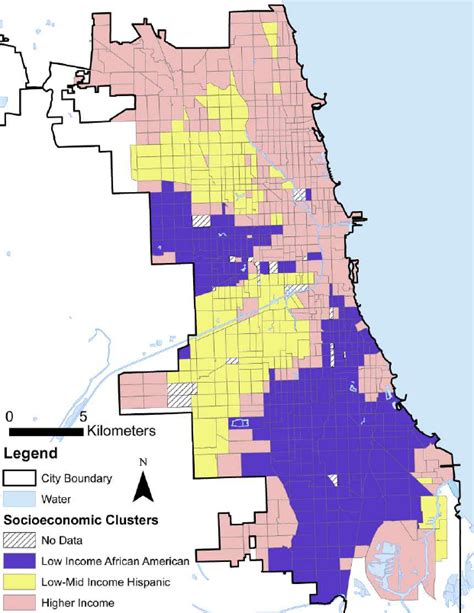 Geographic distribution of the cluster assignment for our study area.... | Download Scientific ...