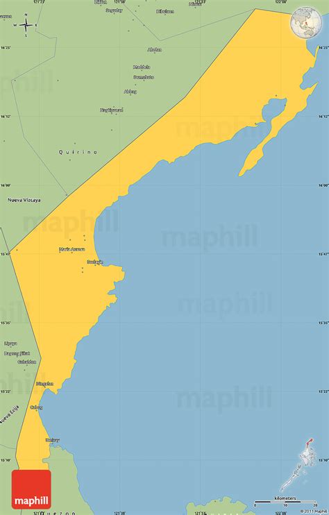 Savanna Style Simple Map of Aurora