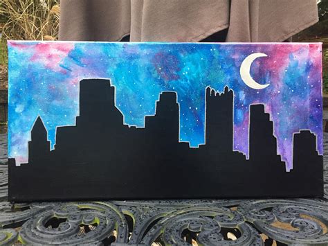 Pittsburgh Skyline Painting at PaintingValley.com | Explore collection ...