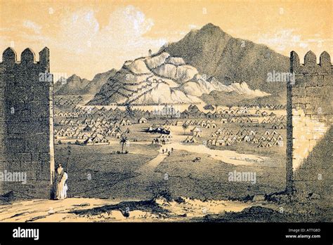 Saudi Arabia Illustration Of Mt Arafat During Pilgrimage Hajj Stock ...