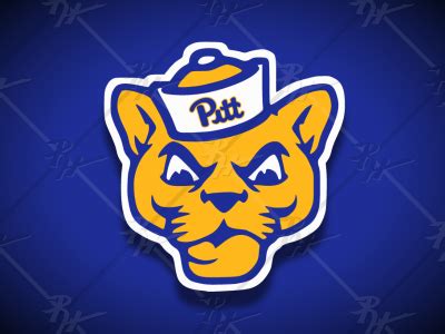 Vintage Style Pitt Panthers Mascot (Classic Colors Flipped) by Ross ...