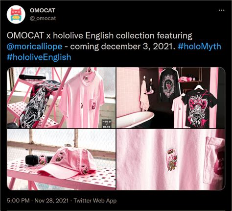 OMOCAT X Holomyth teases Calli's merch : r/Hololive