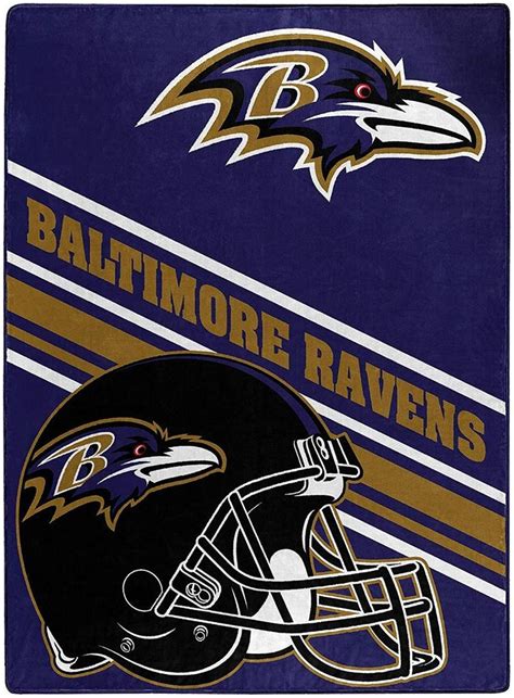 Nfl Team Logo Baltimore Ravens Sherpa Blanket Fleece Blanket Gifts for ...