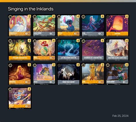 Singing in the Inklands Lorcana Deck | Lorcana.gg