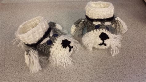 Shih Tzu puppy slippers :-) | Sapatinho de crochê, Sapatos, Crochê