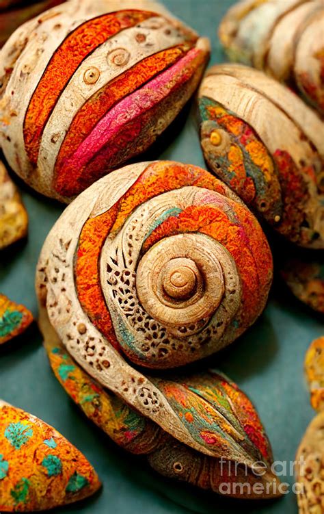 Colorful snail shells Digital Art by Sabantha - Fine Art America