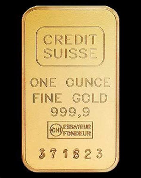 Credit Suisse Gold Bullion Bar 1 OZ