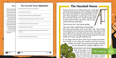 KS1 The Spooky House Differentiated Reading Comprehension Activity