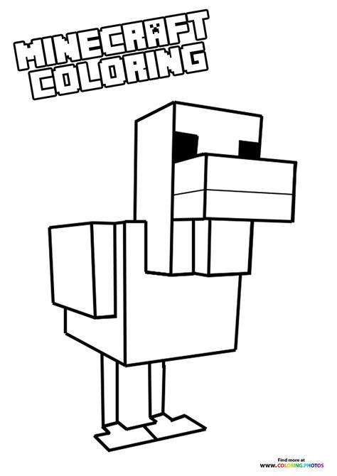 Minecraft Animals Coloring Page