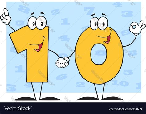 Number Ten Cartoon Character Royalty Free Vector Image | Images and ...