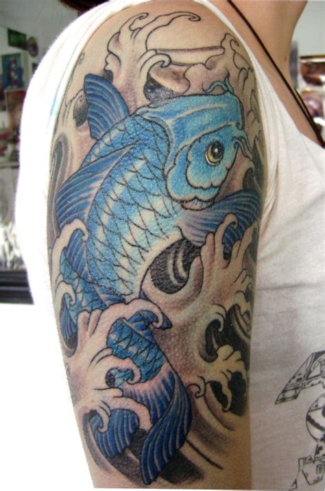 I want a koi fish tattoo because it symbolizes wen the fish is swimming upstream there is great ...