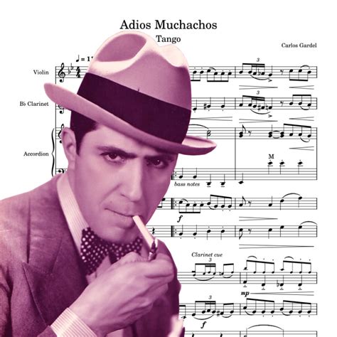 Adios Muchachos - Violin Clarinet Accordion - TANGO - Carlos Gardel (Sheets, Tango Tutorial)