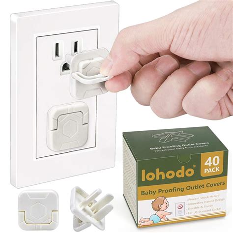 Outlet Plug Covers Baby Proofing Electric Protector Caps 3 Prong Plug ...