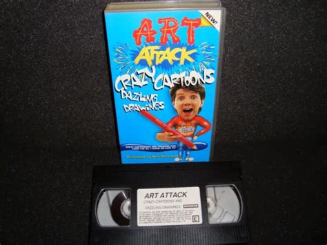 ART ATTACK CRAZY Cartoons Dazzling Drawings VHS tape Retro 90s kids ...