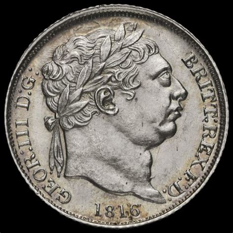 1816 George III Milled Silver Sixpence