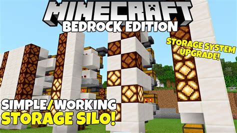 Minecraft Bedrock: Simple STORAGE SILO! Storage System Upgrade ...