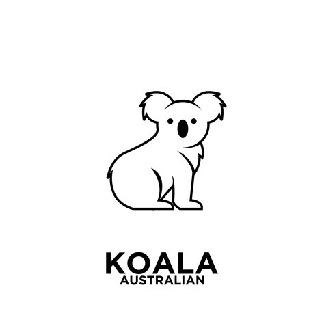 Australian animal simple premium koala black logo icon design vector 2412305 Vector Art at Vecteezy