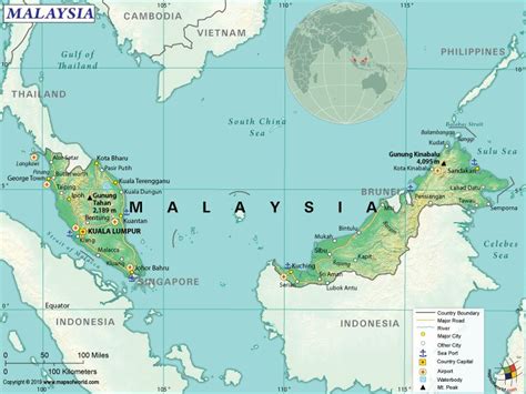 What are the Key Facts of Malaysia? | Malaysia, Peninsular malaysia, Map