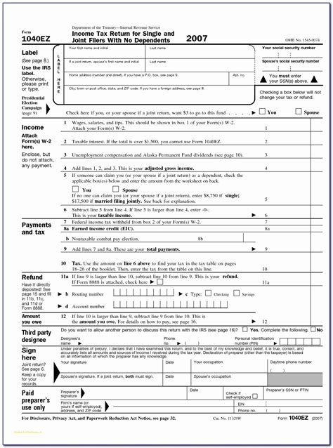 Free Printable 1040 Tax Forms - Free Templates Printable