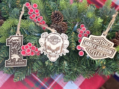 Set of 3 Harley Davidson Ornaments Free Shipping - Etsy