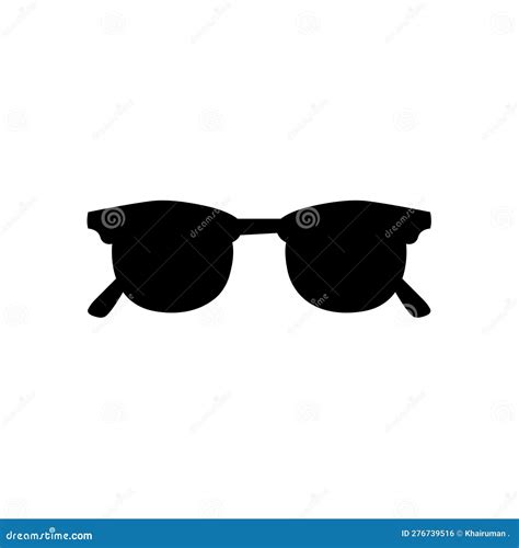 Sunglasses Silhouette. Black and White Icon Design Element on Isolated ...