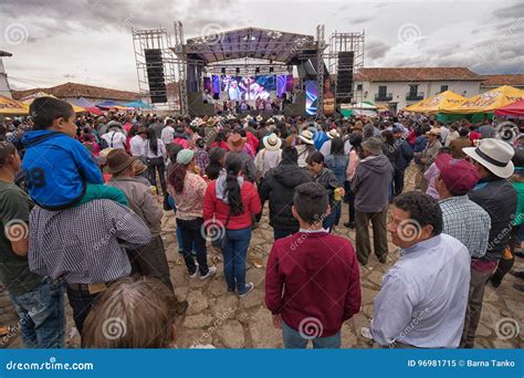 Outdoor Concert during Fiesta in Villa De Leyva Colombia Editorial ...