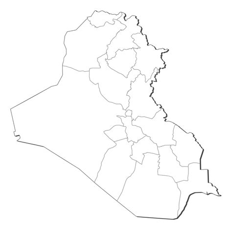 Map Of Iraq Political Map Of Iraq With The Several Governorates Photo ...