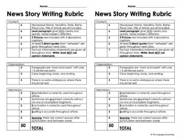 EDITABLE Writing Rubric: News Article - Newspaper Writing - Journalism Unit