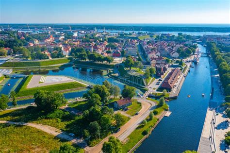 Aerial View of the Klaipeda and Its Castle in Lithuania Stock Photo ...