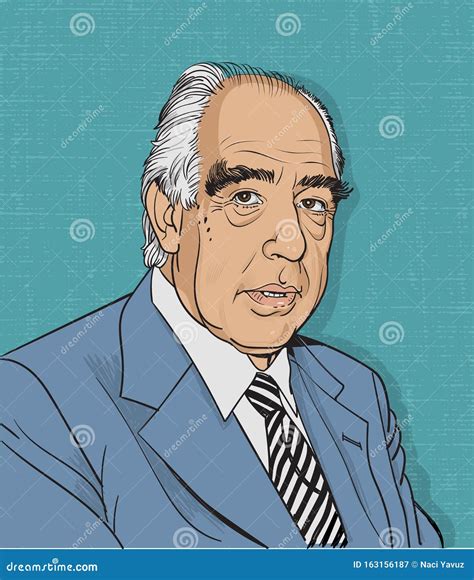 Retrato De Caricatura Aislado De Niels Bohr, Vector Fotografía ...