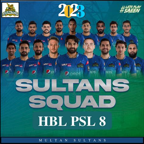 Multan Sultans Players (2023) - Squad, Exclusive Schedule, Jersey