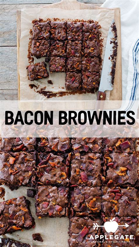 Recipes - Bacon Brownies - Applegate | Recipe | Bacon brownies, Bacon dessert recipes, Bacon ...