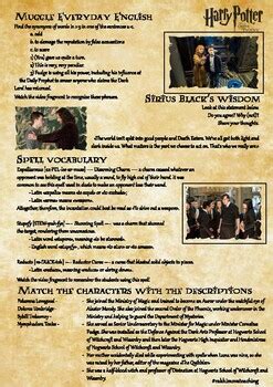 Harry Potter and the Order of the Phoenix movie lessons by Rakhimova ...