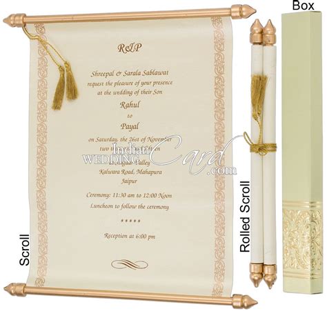 Scroll Wedding Invitations: the classy and regal way to invite your guests