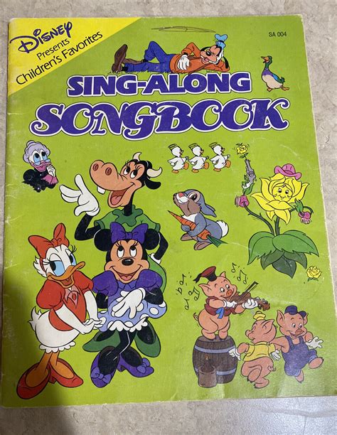 Vintage Disney's Sing-along Song Book(1987)- Children's Favorites | eBay